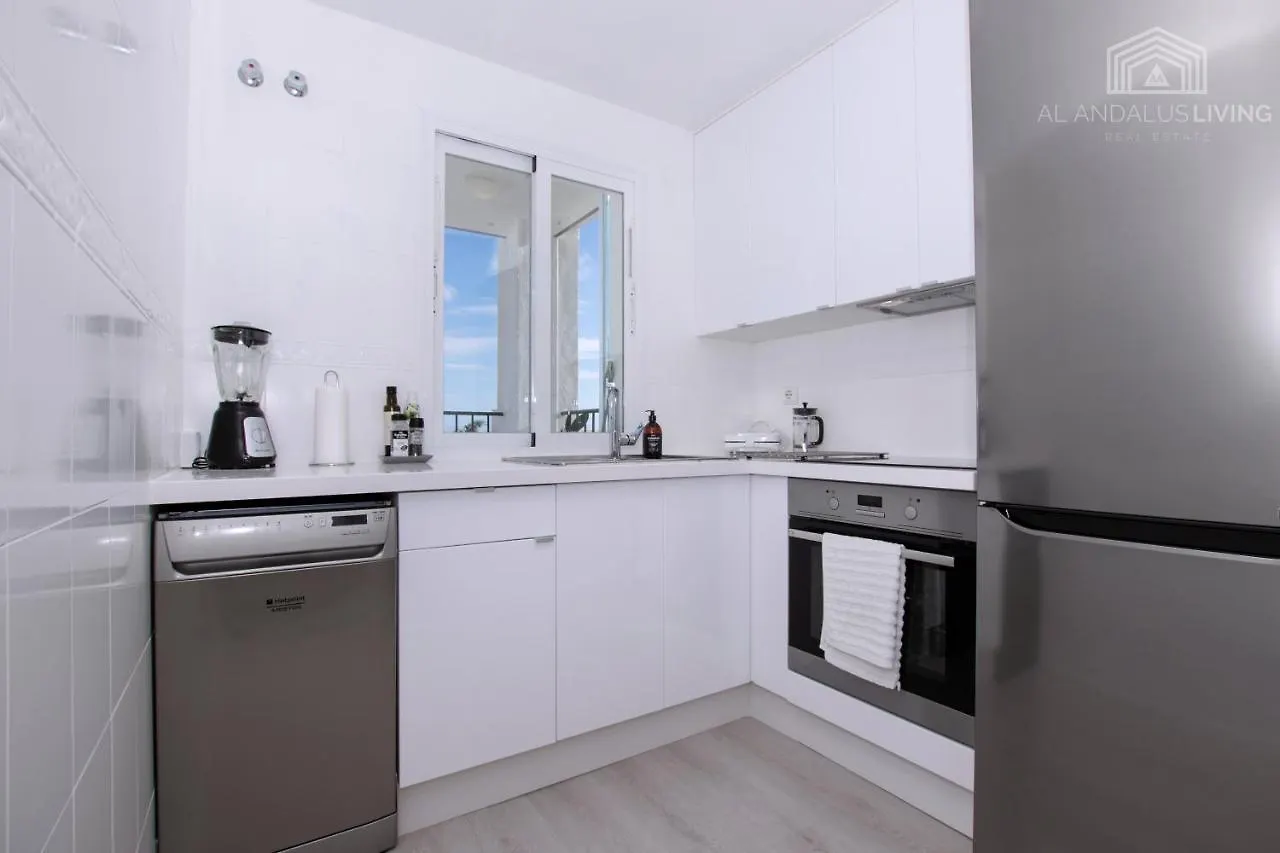 Scandinavian Style Apartment With Amazing Sea Views And South West Facing Sunny Terrace In Miraflores Walking Distance To The Beach! Málaga 0*,  Spanyolország